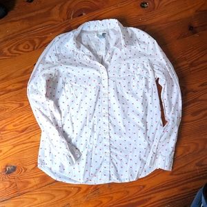 Old Navy Fox Print Button Down Dress Shirt